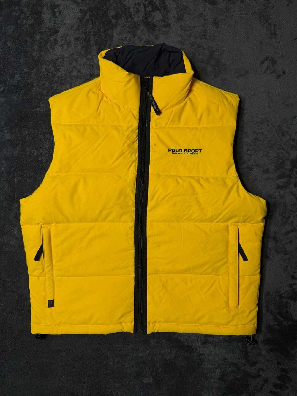 Vintage Polo Sport Ralph Lauren Down Puffer Vest Size M Yellow